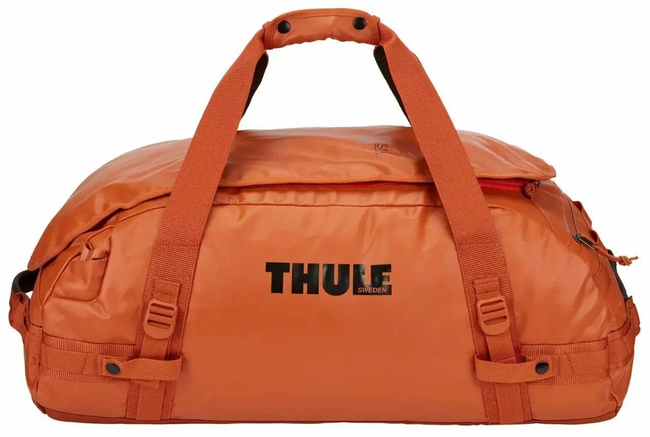 Сумка-баул THULE, 70 л, 67х32х37 см, плечевой ремень, оранжевый