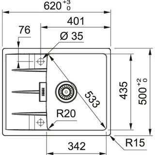 Кухонная раковина Franke Centro CNG 611-62 TL / 2 114.0713.949, сланцево-серый