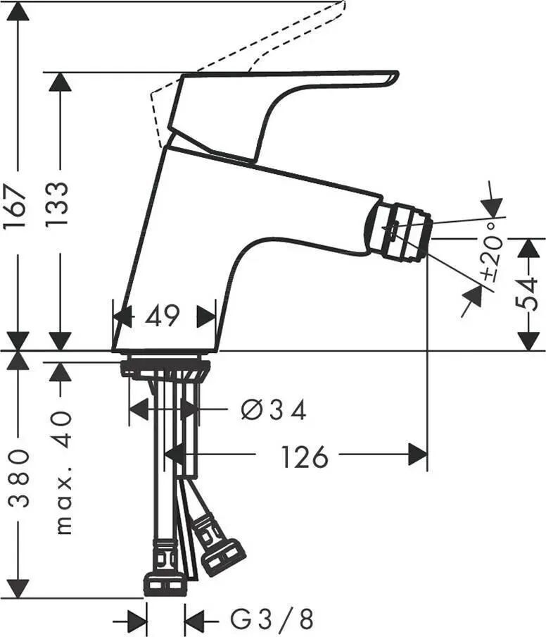 Смеситель для биде Hansgrohe Focus Push-Open 31922000