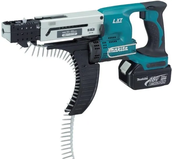 Аккумуляторный шуруповёрт с магазином Makita DFR550RFE 18 В, 2×3,0 А·ч АКБ, ЗУ