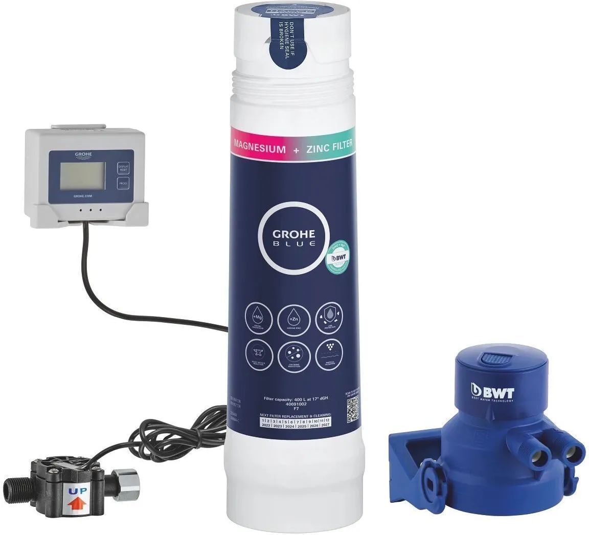 Комплект фильтра магний + цинк с головкой и счётчиком воды Grohe Blue Starter Kit 40875000