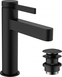 Смеситель для раковины Hansgrohe Finoris 110, черный матовый 76023670