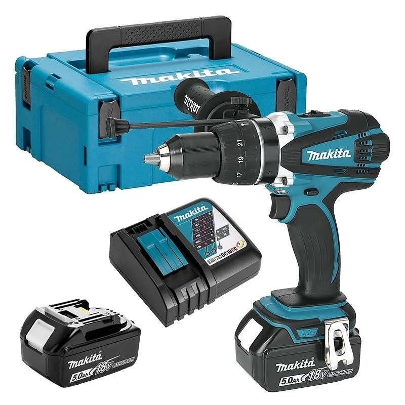 Ударная дрель Makita DHP458RTJ 18V с АКБ 2x3,0 Ah и ЗУ