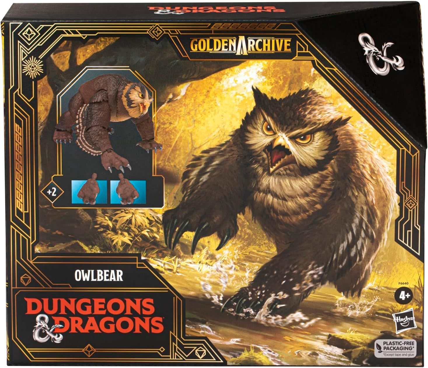 Hasbro Фигурка медведя совы Hasbro Dungeons & Dragons Golden Archive 21 см, черная