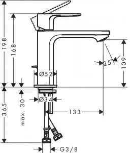 Смеситель для раковины Hansgrohe Rebris E 72560670 черный матовый