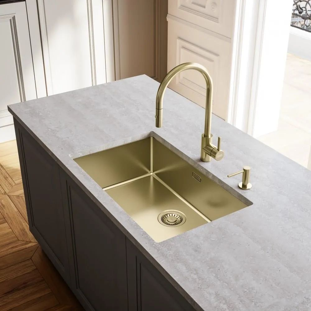 Кухонный кран Franke Eos Neo pull-out spray 115.0681.244, золото