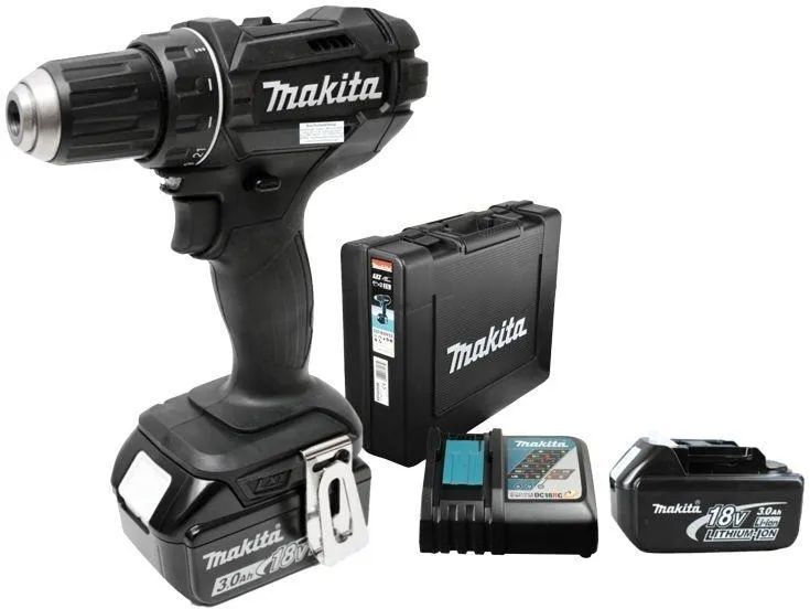 Ударная дрель Makita DDF482RFEB 18V LXT с АКБ 2x3,0 Ah и ЗУ