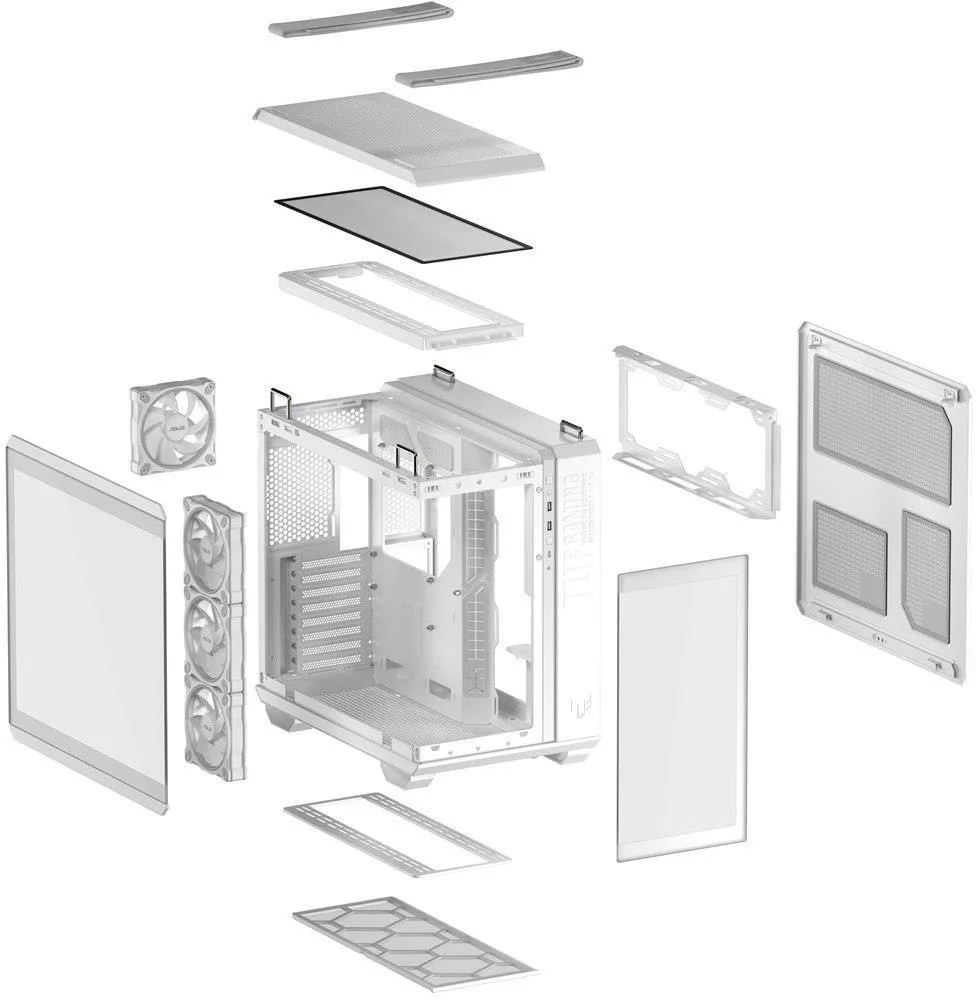 Компьютерный корпус Asus CASE MIDITOWER ATX W/O PSU/WHT TUF GAM GT502 HORIZON T Белый