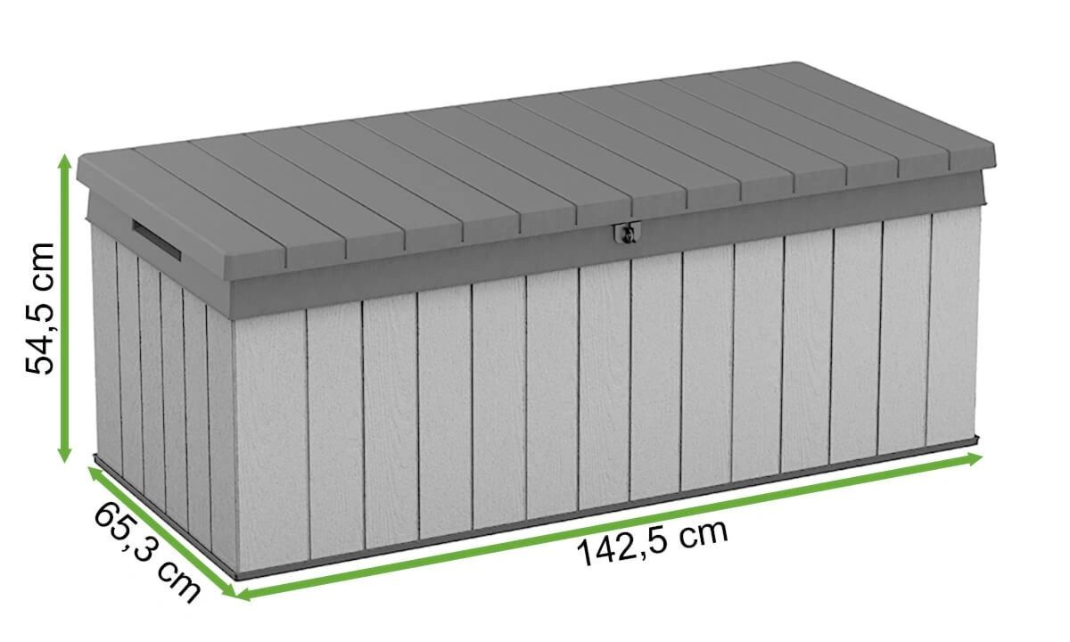 Садовый ящик Keter Darwin 380L, 142,5 x 65,3 x 54,5 см, коричневый (17211691)