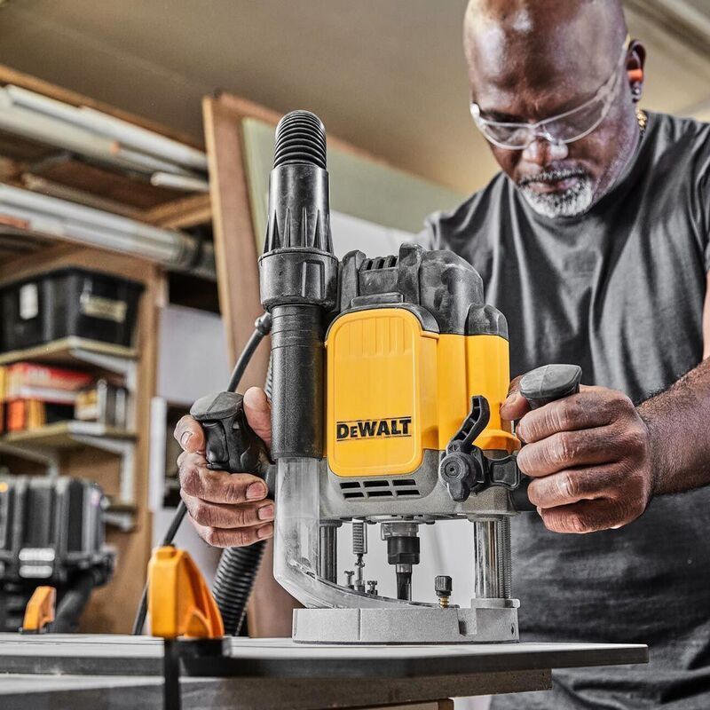 Фрезер сетевой DeWalt DWE625KT, 2300 Вт, 22000 об/мин, 80 мм, в кейсе