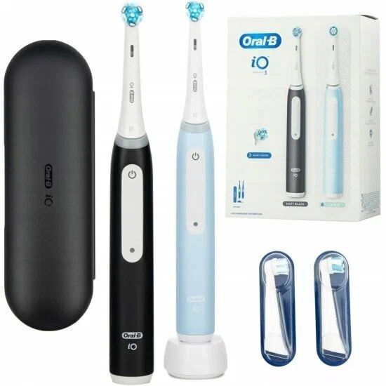 Oral-B Электрическая зубная щетка iO Series 3 Duo, черный, голубой