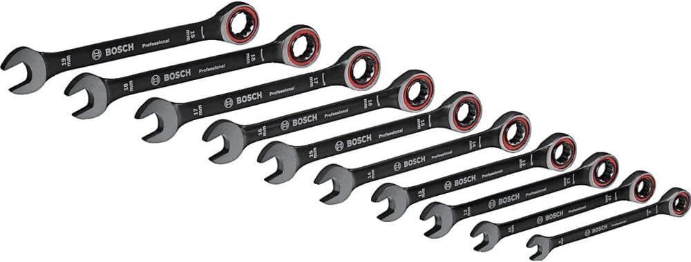 Профессиональный набор комбинированных ключей Bosch 1600A016BU, 10 шт. (8/10/12/13/14/15/16/17/18/19 мм, в чехле)