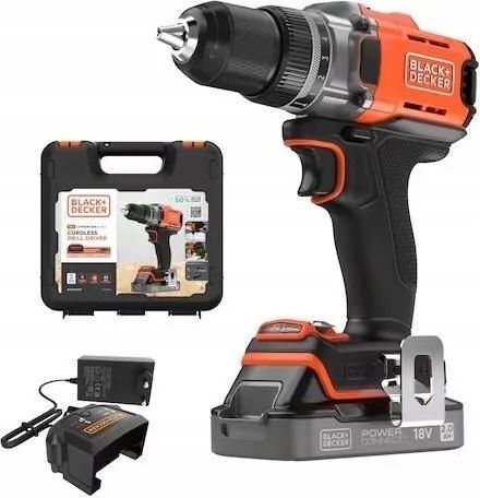 Дрель-шуруповёрт аккумуляторная Black&Decker BCD382D1XK PowerConnect 12.0 Ah/18 V с ЗУ