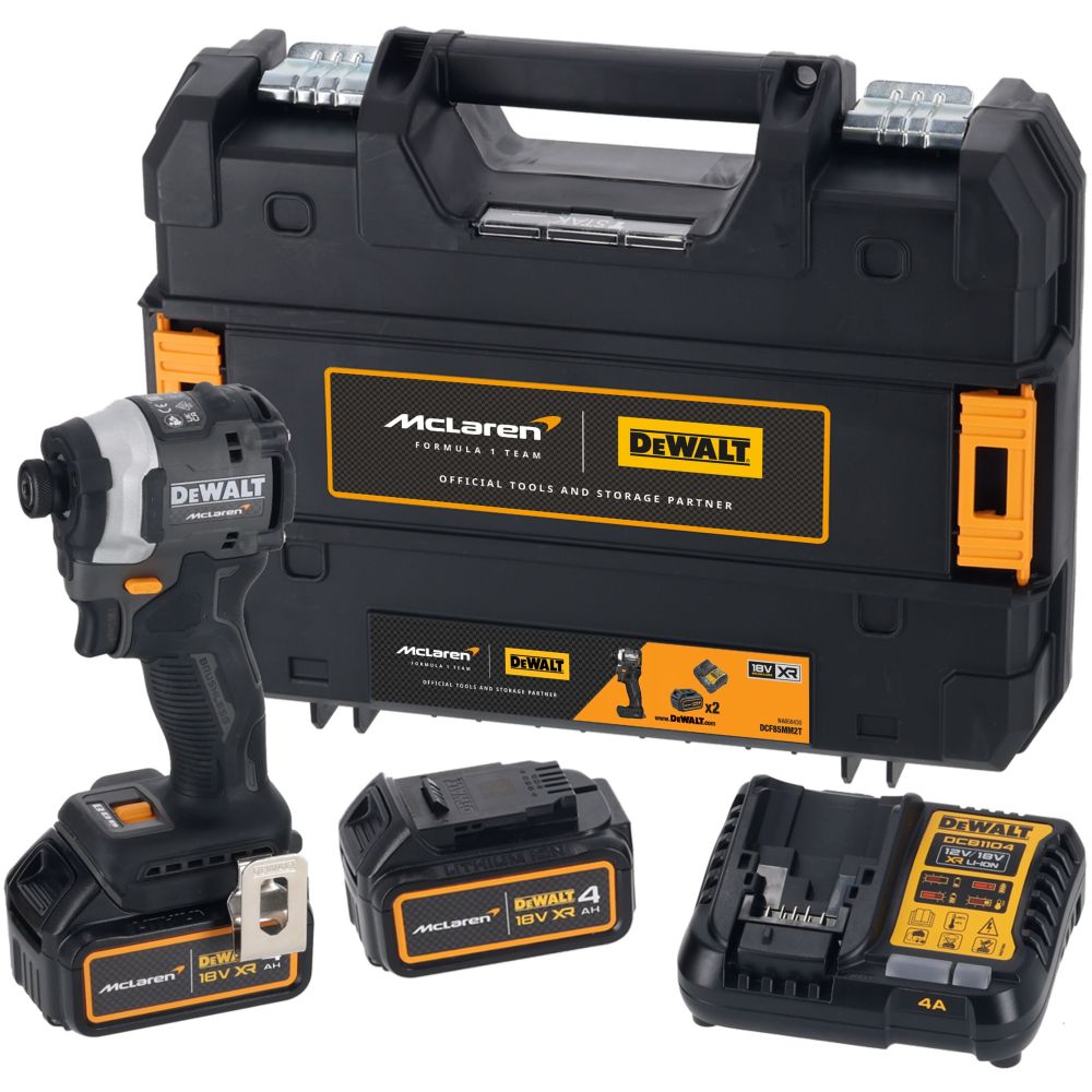 Аккумуляторный ударный шуруповерт DeWalt DCF85ME2GT-QW McLaren Limited Edition 18V 2x1,7Ah POWERSTACK 208Nm TSTAK
