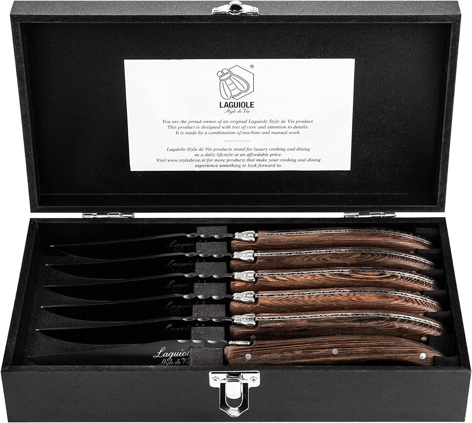 Ножи для стейка Laguiole Luxury Line Wenge 6 шт.