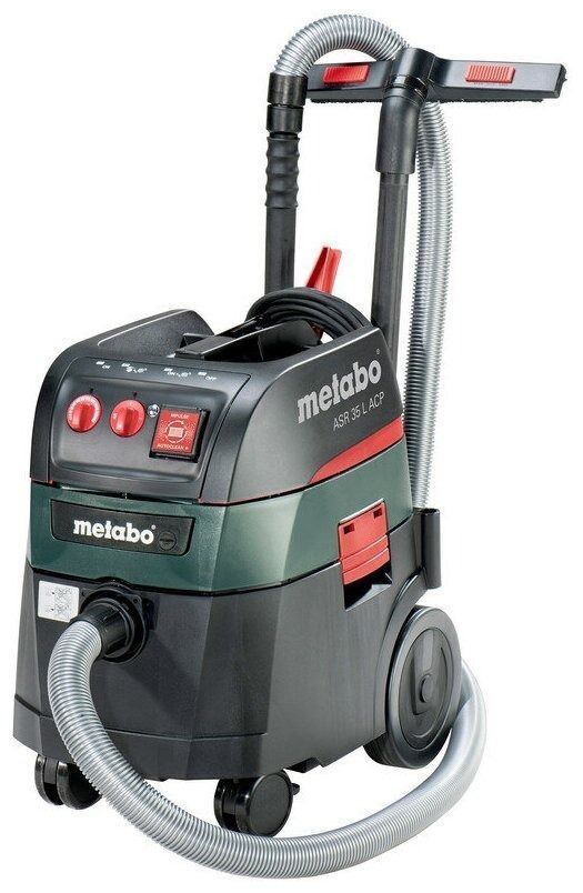 Профессиональный пылесос Metabo ASR 35 L ACP, 1400 Вт, зеленый/черный