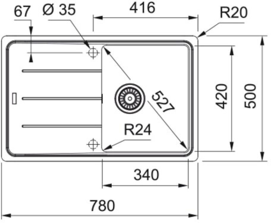 Кухонная раковина Franke Basis BFG 611-97 114.0367.626, Ореховый