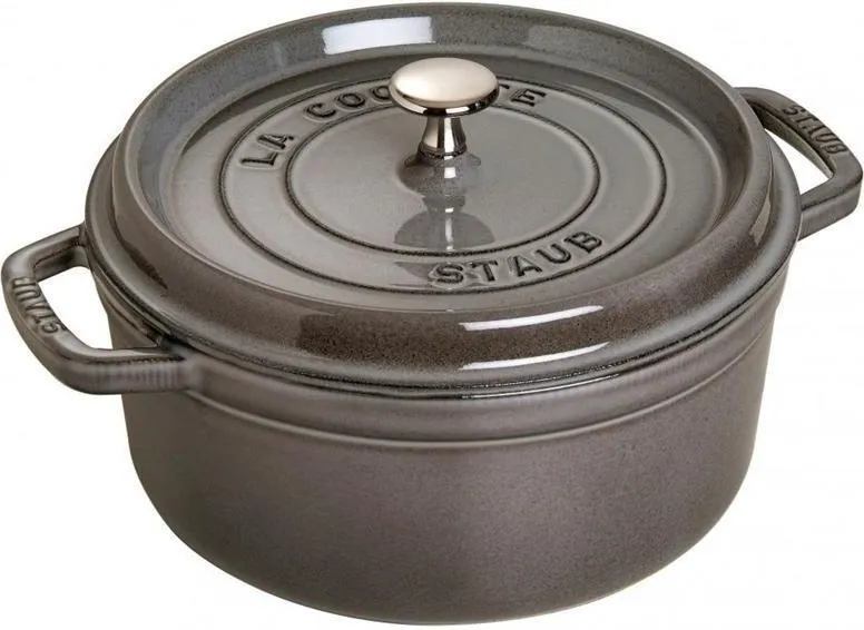 Чугунная круглая кастрюля Staub Cocotte Ø 20 см, графитовая 40509-304-0