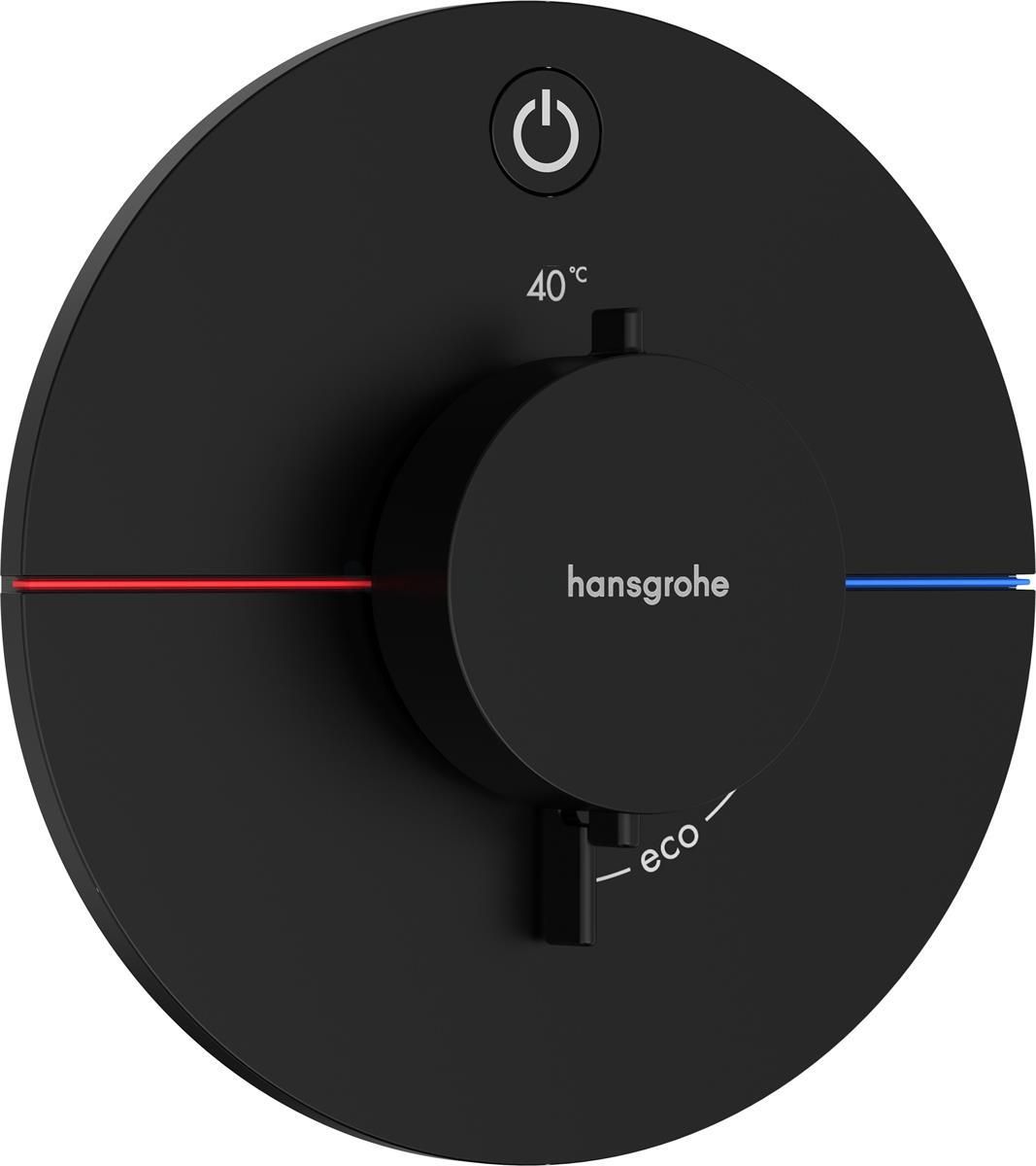 Смеситель для ванны и душа Hansgrohe ShowerSelect Comfort S 15553670, черный матовый