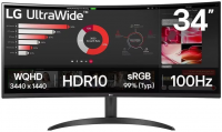 Монитор LG UltraWide 34WR50QK-B 34", IPS, UWQHD (3440×1440), 100 Гц