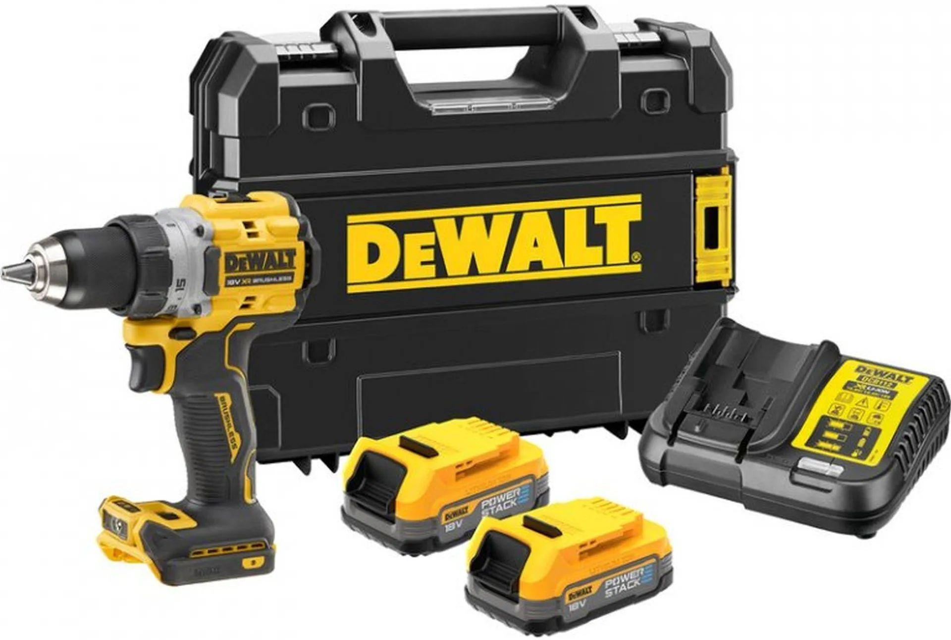 Аккумуляторная дрель-шуруповерт DeWalt DCD800E2TQW, с 2 АКБ 1.7 Ач и ЗУ, в кейсе
