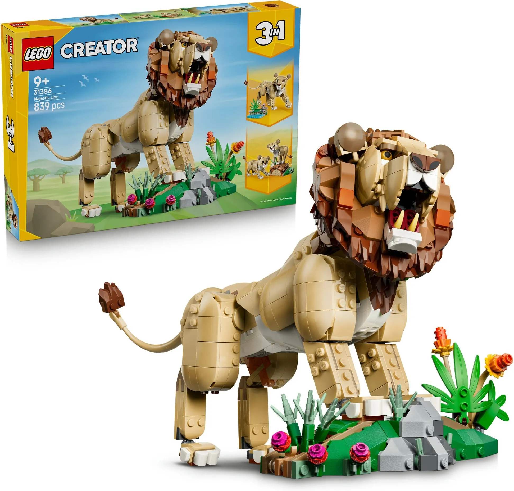 Конструктор LEGO Creator 3 в 1 31386 Дикие животные: гордый лев