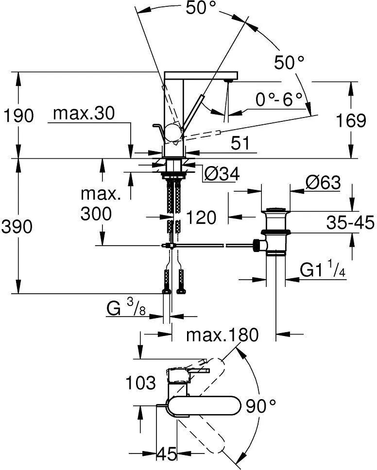 Смеситель Grohe Plus нержавеющая сталь 23871Dc3