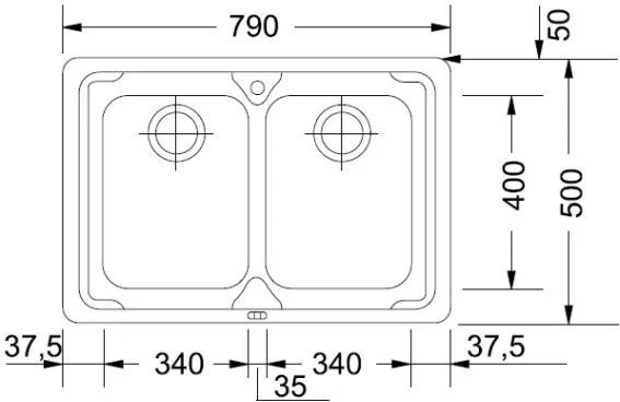 Кухонная раковина Franke Logica LLX 620-34-34 101.0153.289, нержавеющая сталь матовая