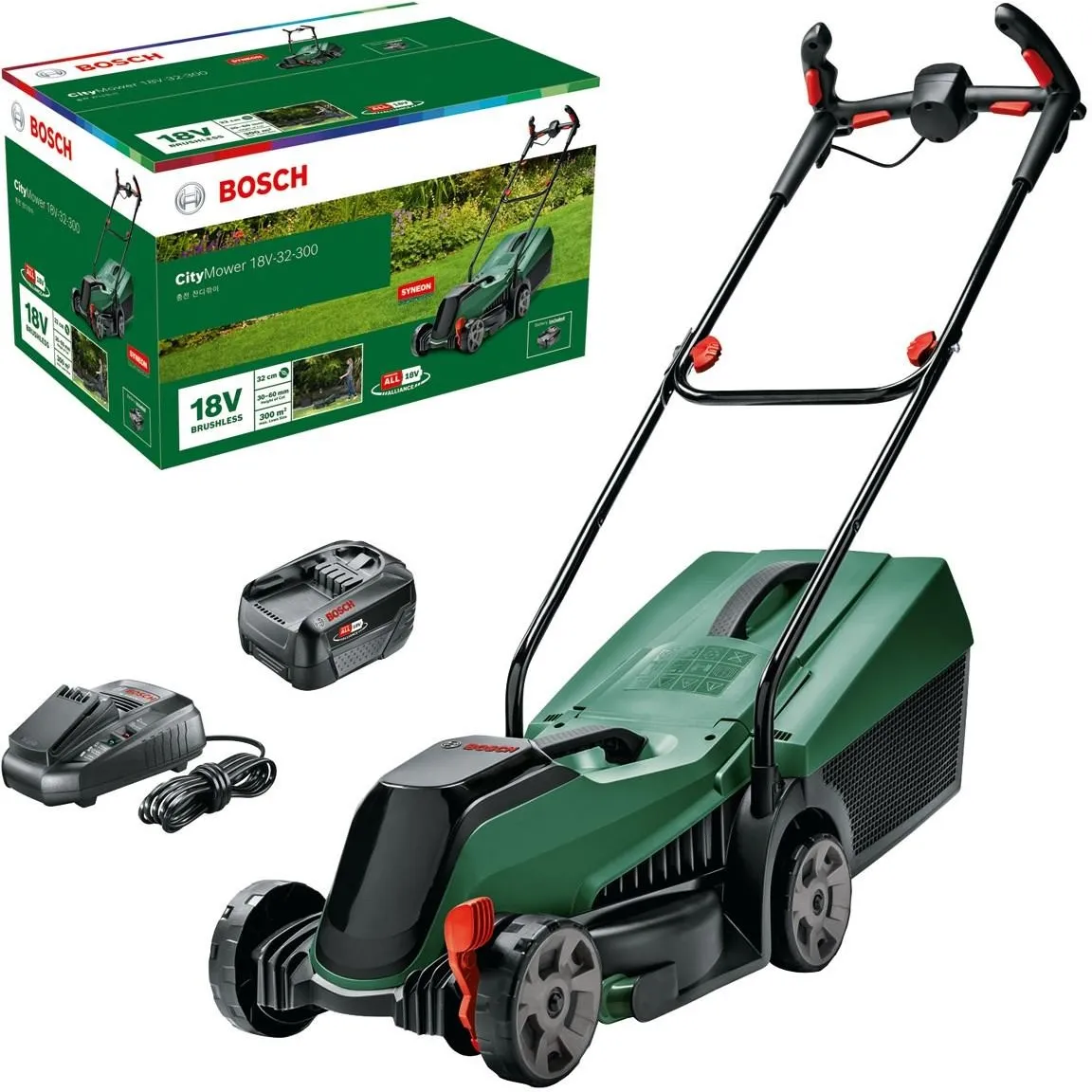 Газонокосилка аккумуляторная Bosch CityMower 18V-32-300 06008B9A07
