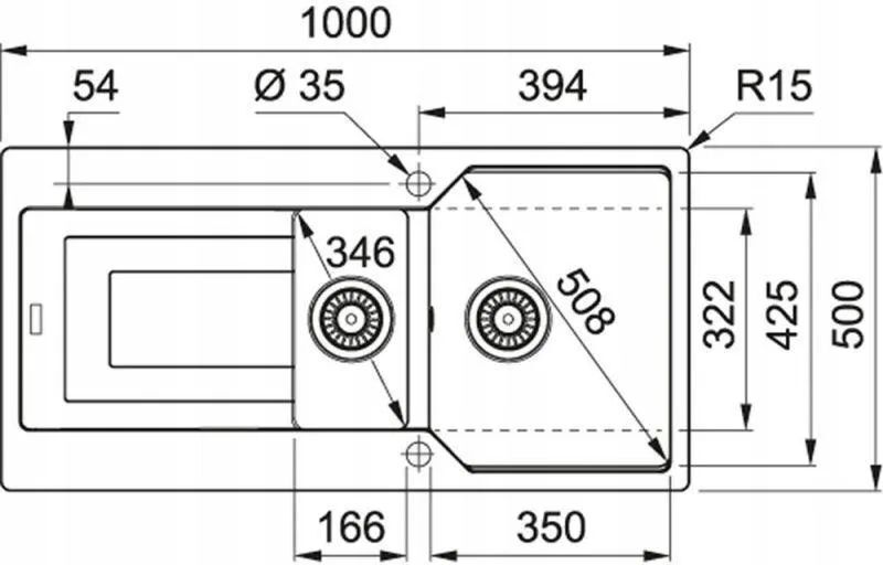 Кухонная раковина Franke UBG 651-100 114.0575.039, оникс