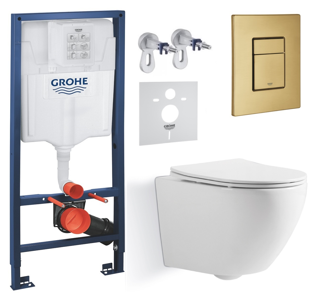 Комплект инсталляции Grohe с унитазом Imprese Tornado