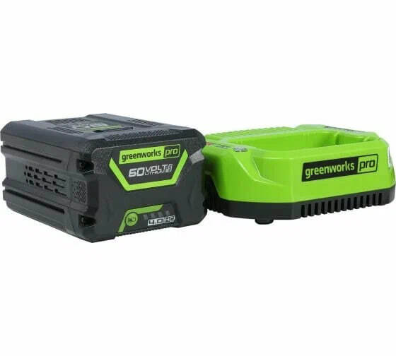Комплект аккумуляторов Greenworks 60V 4.0Ah с зарядным устройством GSK60B4 GR2933807