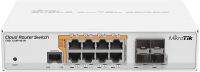 Коммутатор MikroTik CRS112-8P-4S-IN, 8×Gigabit Ethernet PoE-out, 4×SFP