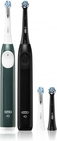 Электрическая зубная щётка Oral-B iO Series 2 Night Black & Forest Green, набор из 2 щёток с зарядной станцией