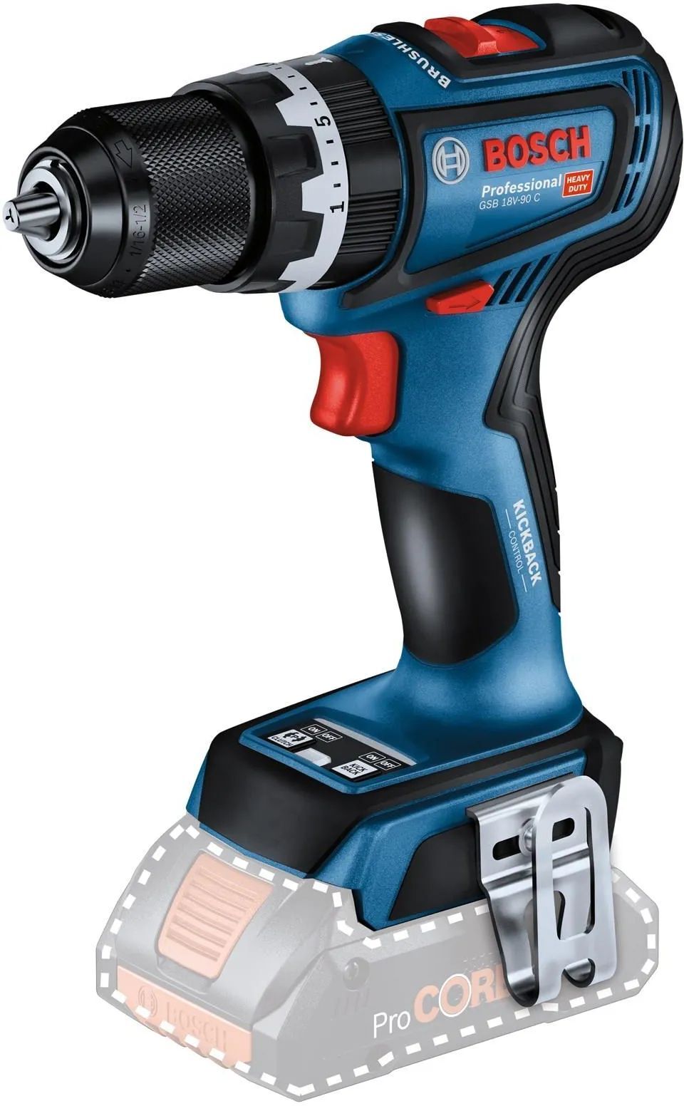 Аккумуляторная ударная дрель-шуруповерт Bosch GSB 18V-90 C Professional 06019K6100