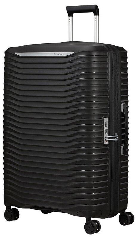 Чемодан Samsonite, полипропилен, адресная бирка, увеличение объема, 114 л, размер L, черный