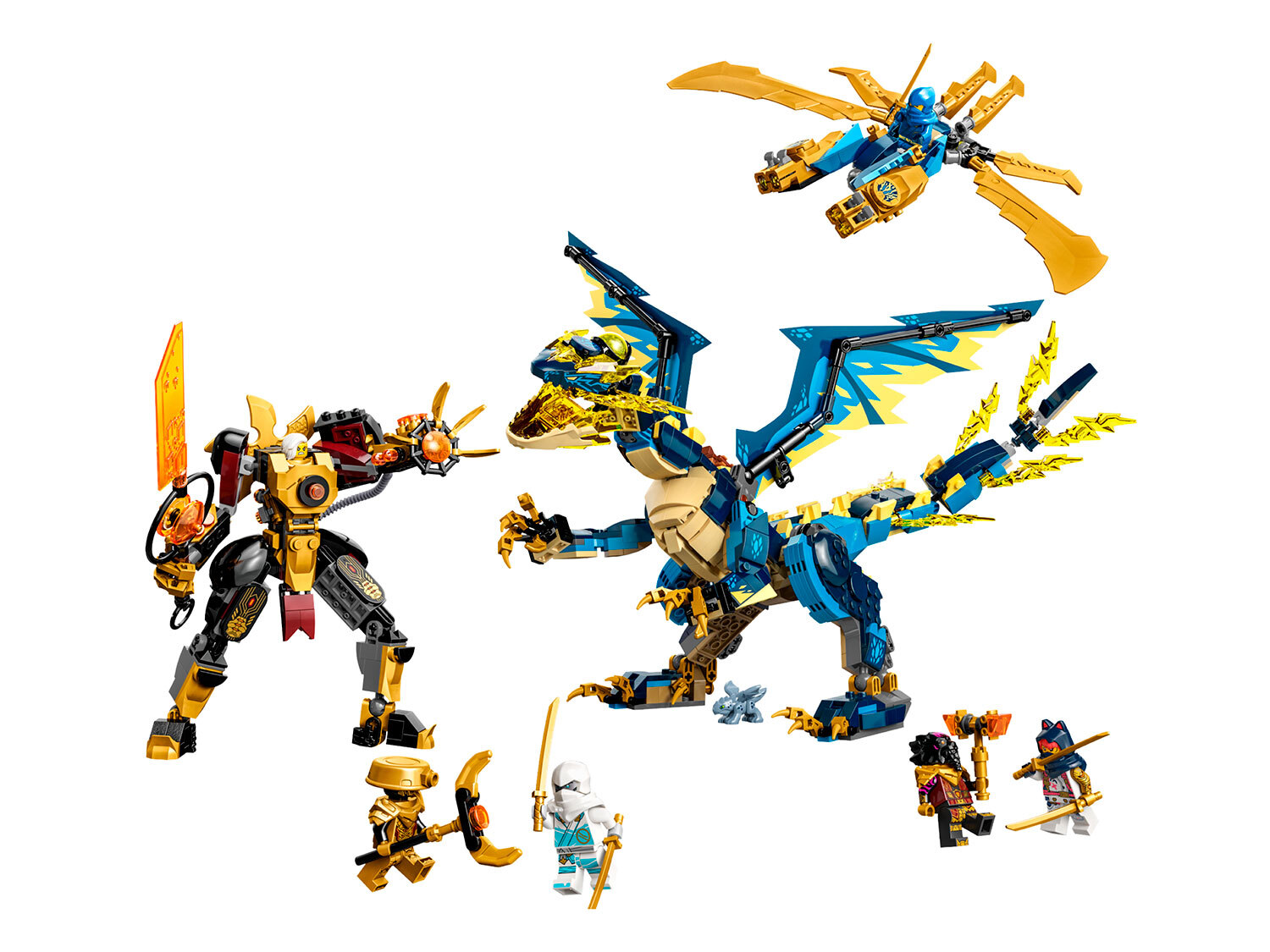Конструктор LEGO Ninjago 71796 Элементальный Дракон против Робота-императрицы