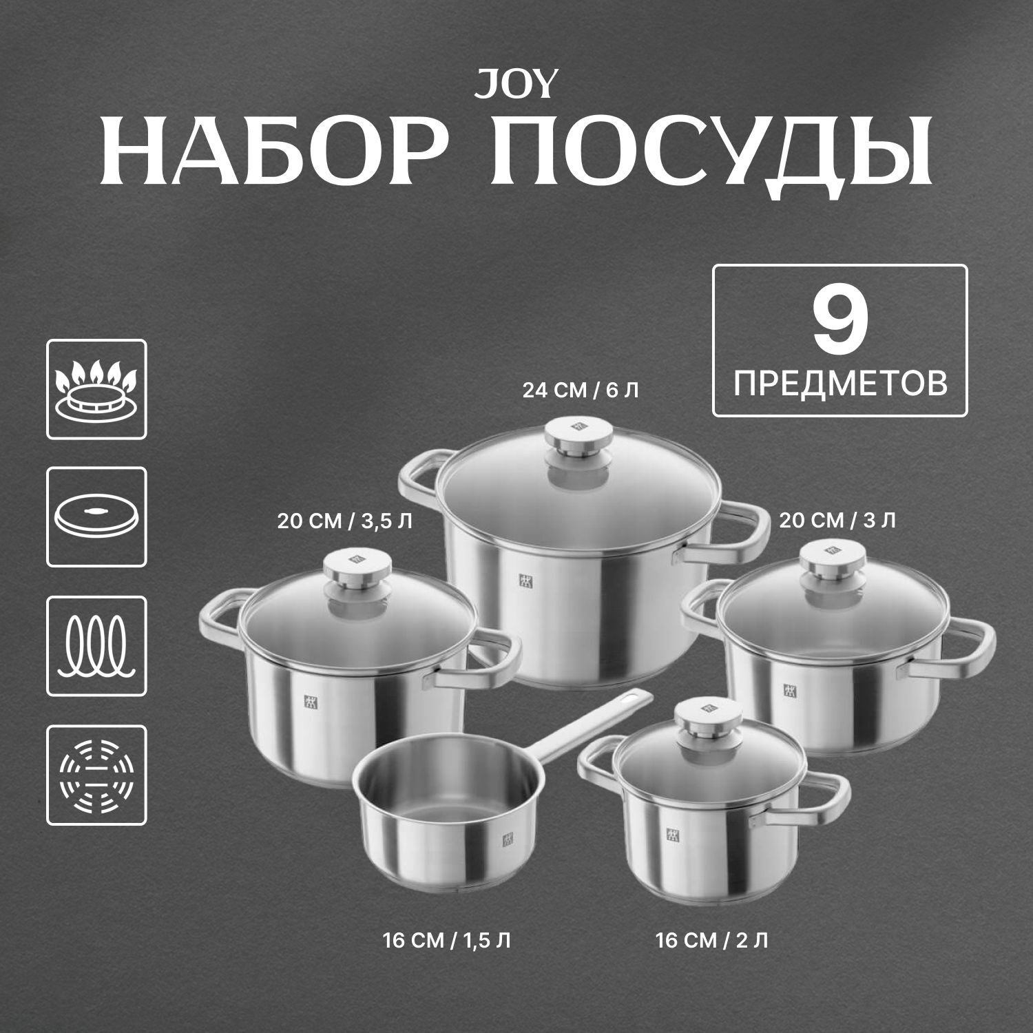 Набор посуды Zwilling Joy 64040-006 из 5 предметов