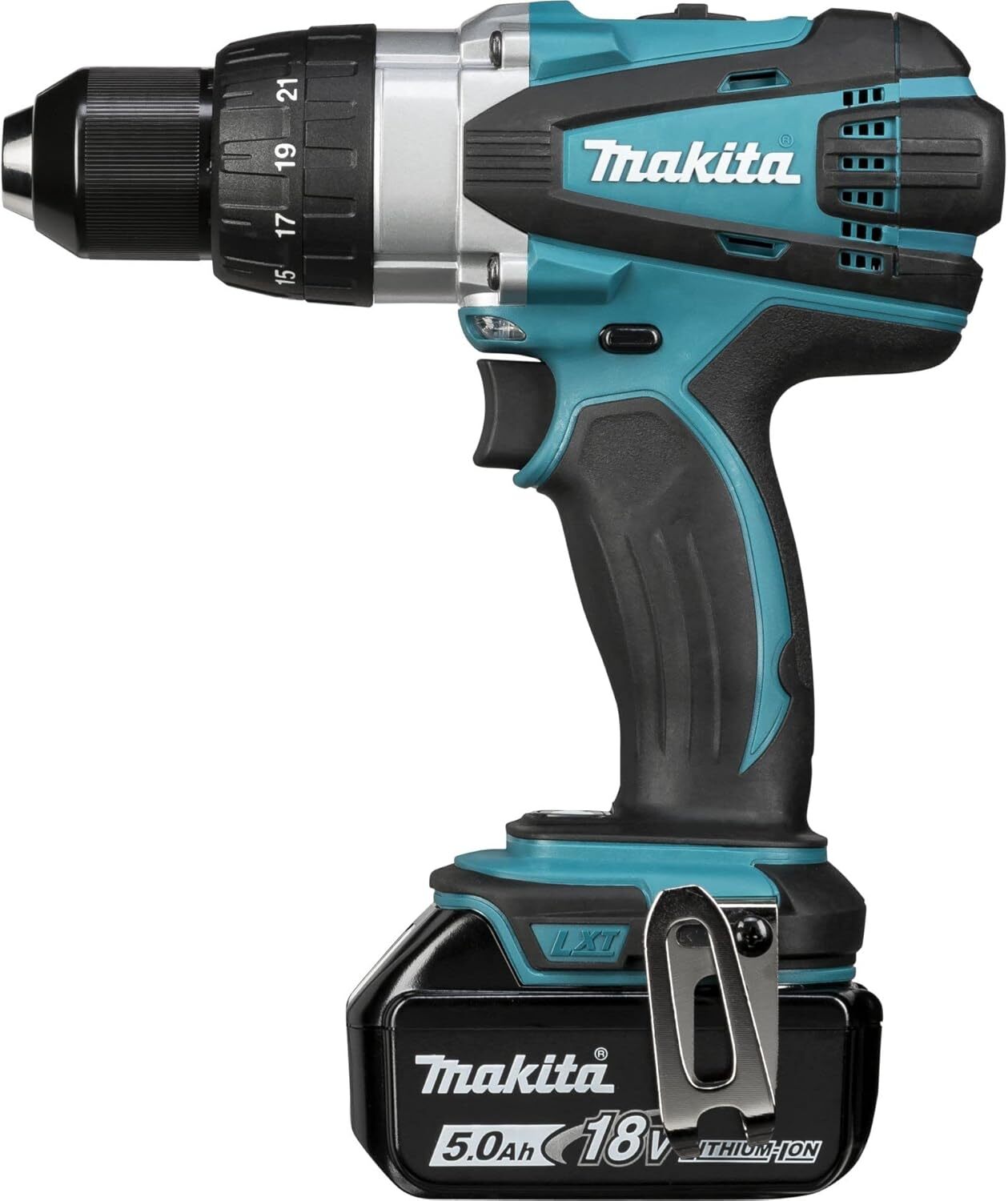 Ударная дрель Makita DDF458RTJ 18V LXT с АКБ 2x5,0 Ah и ЗУ