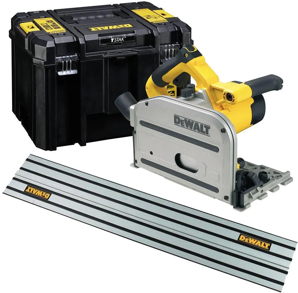 Сетевая погружная дисковая пила DeWalt DWS520KTR-QS, с направляющей шиной 1.5 м и кейсом TSTAK