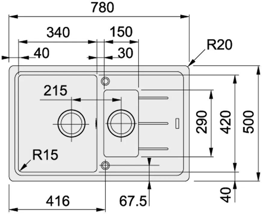 Кухонная раковина Franke Basis BFG 651-78 114.0283.978, бежевый