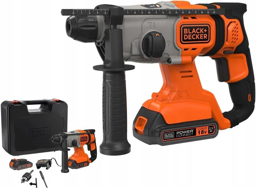 Перфоратор аккумуляторный Black&Decker BCD900E2K-QW 2*2.0 Ah 18 V с ЗУ