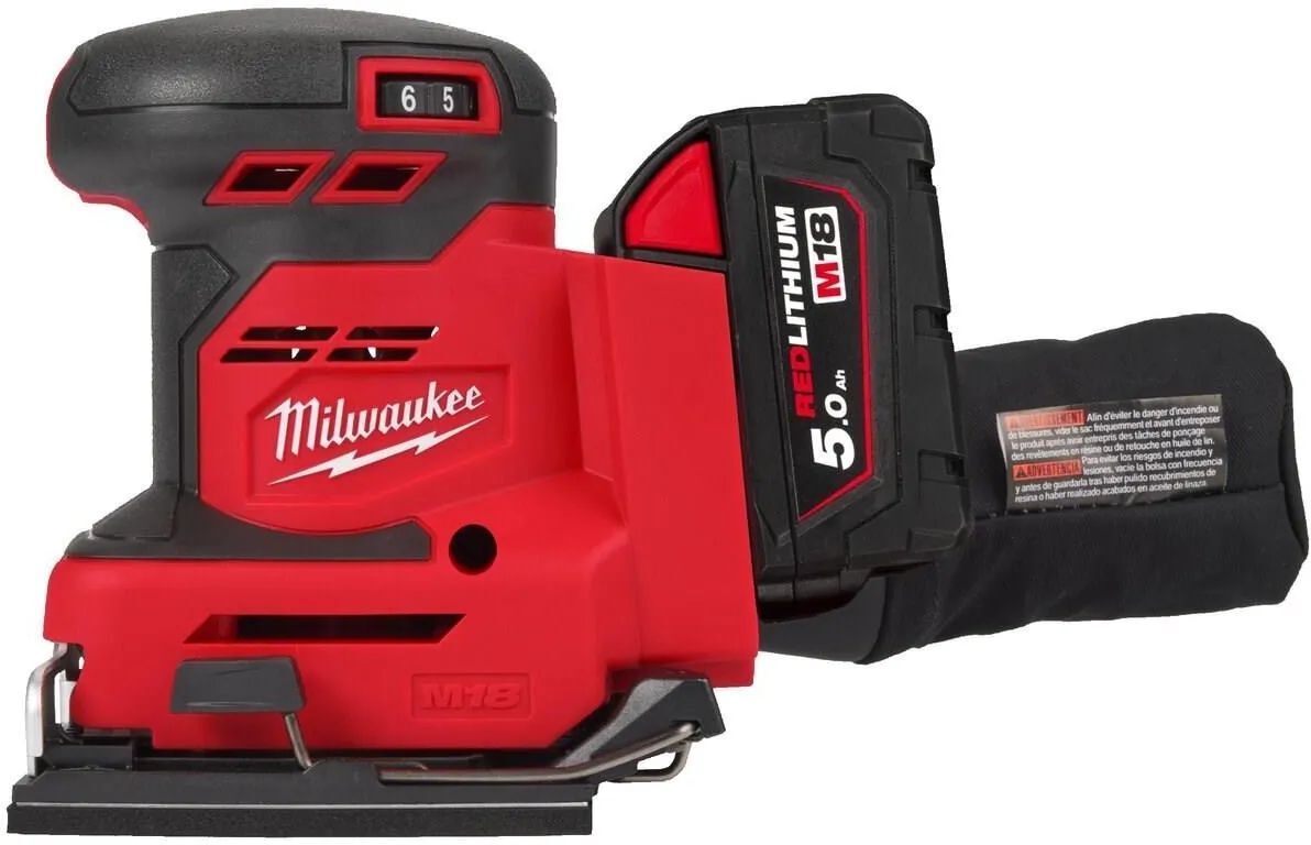 Орбитальная шлифмашина Milwaukee M18 BQSS-502B 125 мм 1х5.0 Ah и ЗУ 4933479967