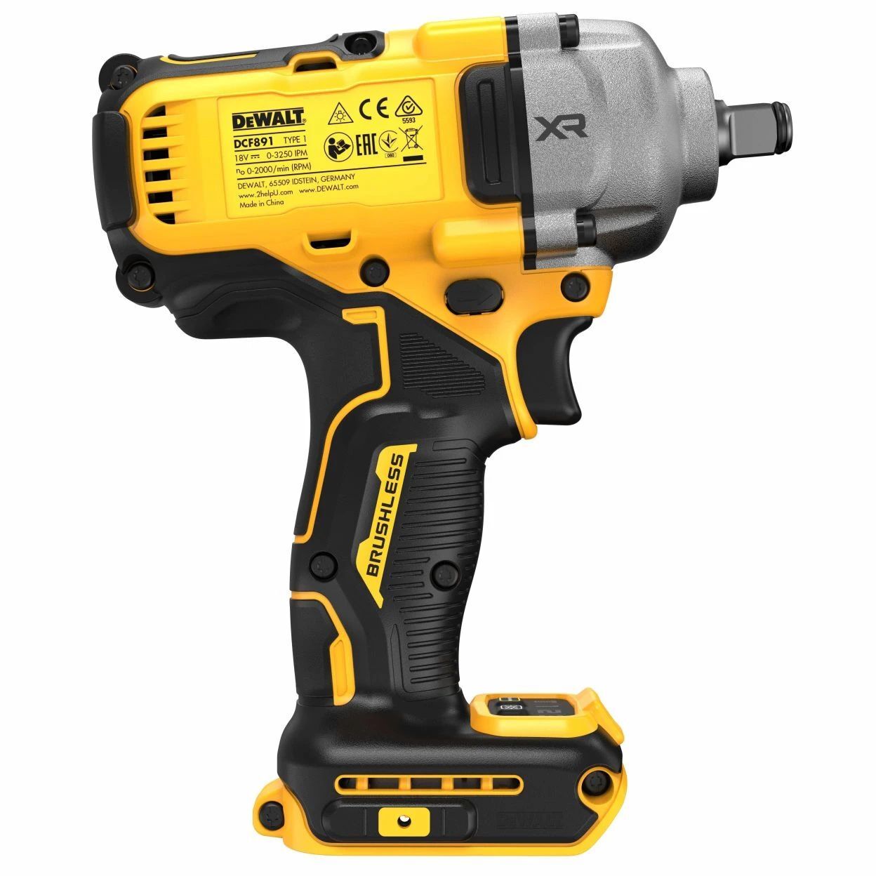 Аккумуляторный гайковерт DeWalt DCF891NXJ, без АКБ и ЗУ