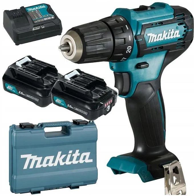 Дрель-шуруповёрт Makita DF333DSAE 12V с АКБ 2x2,0 Ah и ЗУ