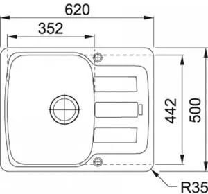 Кухонная раковина Franke Antea AZG 611-62 114.0676.258, матовый черный