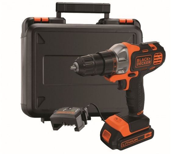 Аккумуляторная ударная дрель-шуруповерт BLACK+DECKER MT218K-QW, 1.5Ач
