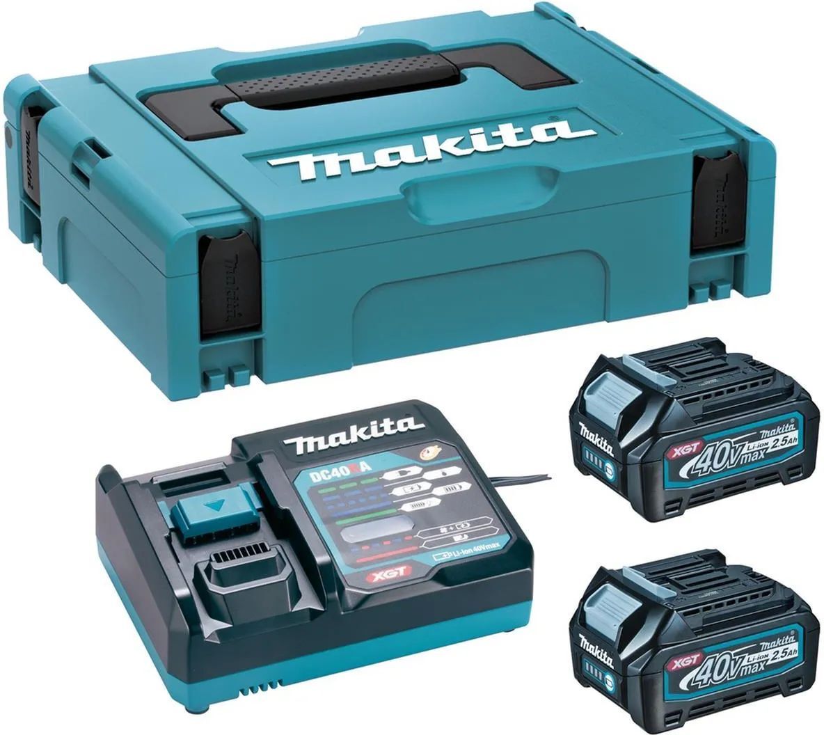 Набор аккумуляторов Makita 2xBL4025 2,5 Ah и ЗУ DC40RA