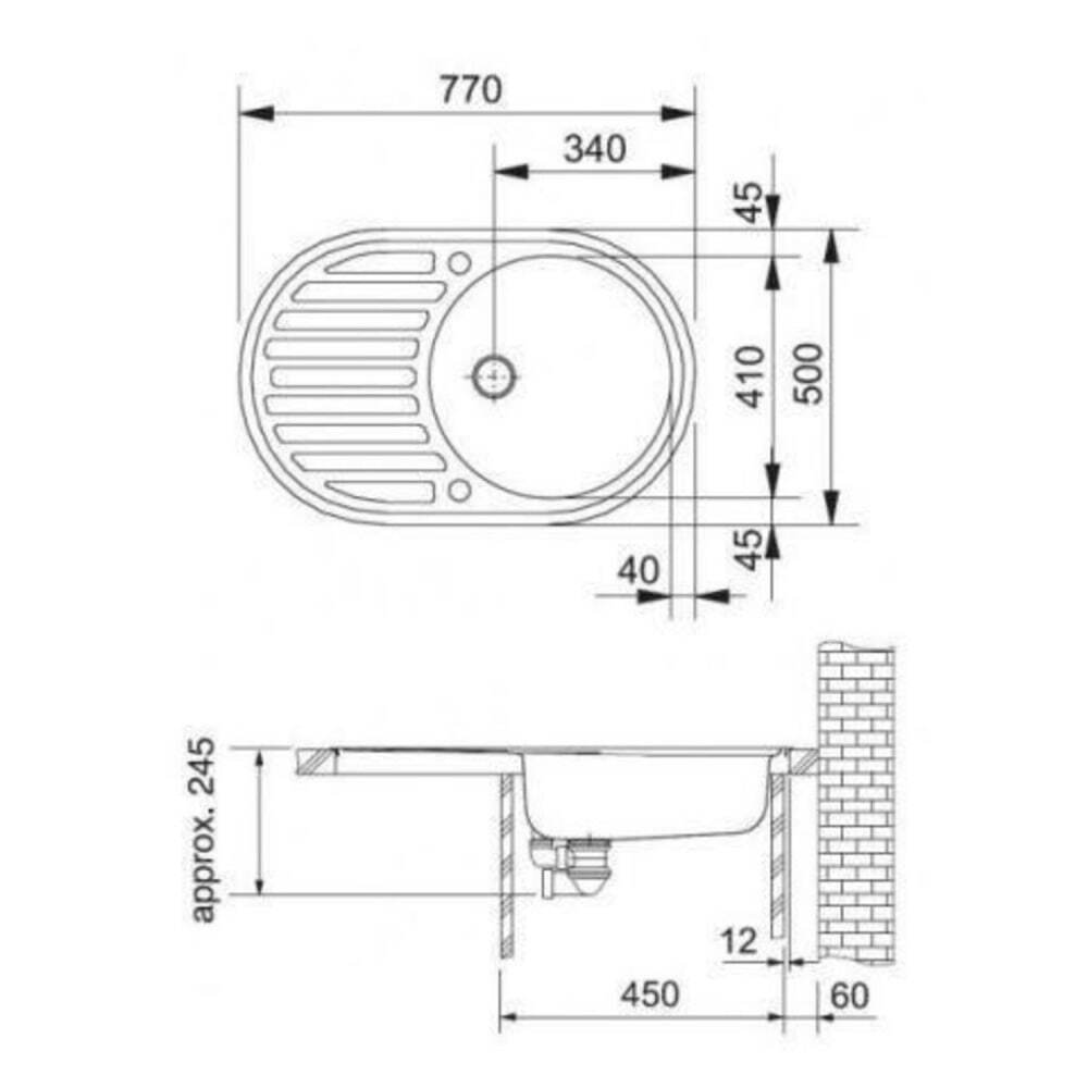 Кухонная раковина Franke Pamira ROG 611 114.0175.430, бежевый