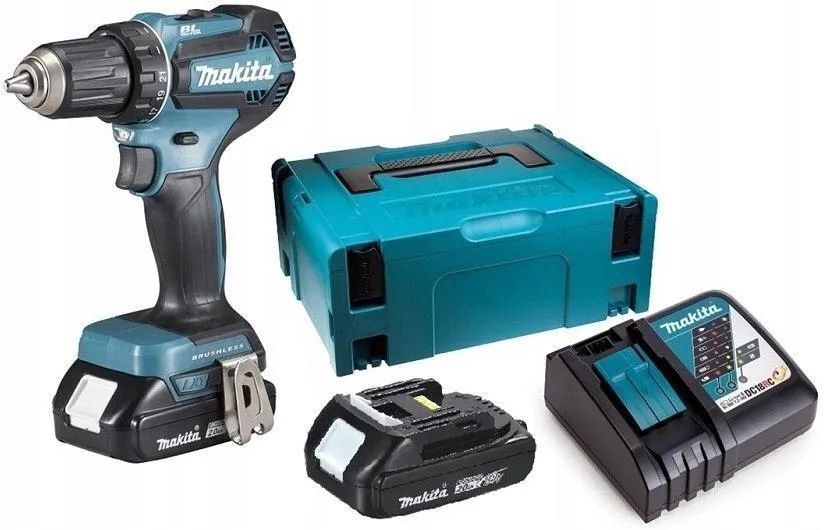 Ударная дрель Makita DHP485RAJ 18V с АКБ 2x2,0 Ah и ЗУ